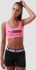 Puma fit medium impact sportbh roze/zwart dames online kopen