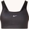 Nike Dri FIT Swoosh Glanzende sport bh met medium ondersteuning en pad uit één stuk Zwart online kopen