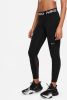 Nike Pro Legging met halfhoge taille en mesh vlakken voor dames Black/White Dames online kopen