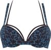 Marlies Dekkers The Art Of Love Push Up Bh | Wired Padded Black Leopard And Blue 75c online kopen