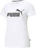 Puma essentials logo shirt wit dames online kopen