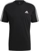 Adidas Essentials t shirt 3 bands , Zwart, Heren online kopen
