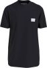 Calvin klein T shirt met ronde hals, shrunken badge op de borst online kopen