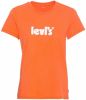 Levi's T shirt met panterprint en borduursels wit/roodbruin/zwart online kopen