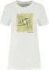 NIKKIE T shirt Swirl met printopdruk wit/lichtgeel online kopen