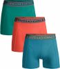 Muchachomalo boxershort Solid set van 3 blauw/koraalrood/groen online kopen