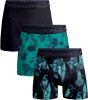 Muchachomalo Boxershorts Short Print Solid 3 Pack Blauw online kopen