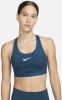 Nike Swoosh Non padded verstelbare sport bh met complete ondersteuning Blauw online kopen
