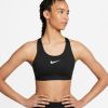 Nike Dri FIT Swoosh Non padded verstelbare sport bh met complete ondersteuning Zwart online kopen