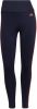 Adidas designed to move high rise 3 stripes 7/8 sporttight blauw/roze dames online kopen