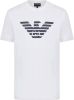 Emporio Armani Logo printed T shirt , Wit, Heren online kopen