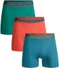 Muchachomalo boxershort Solid set van 3 blauw/koraalrood/groen online kopen