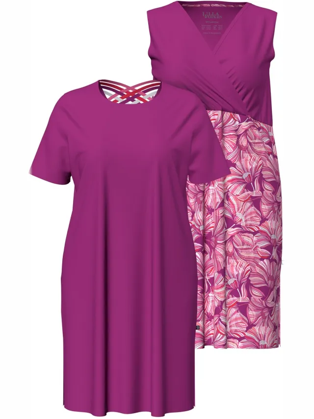 Ulla Popken Dames - Bigshirt - Bes - Maat 54+