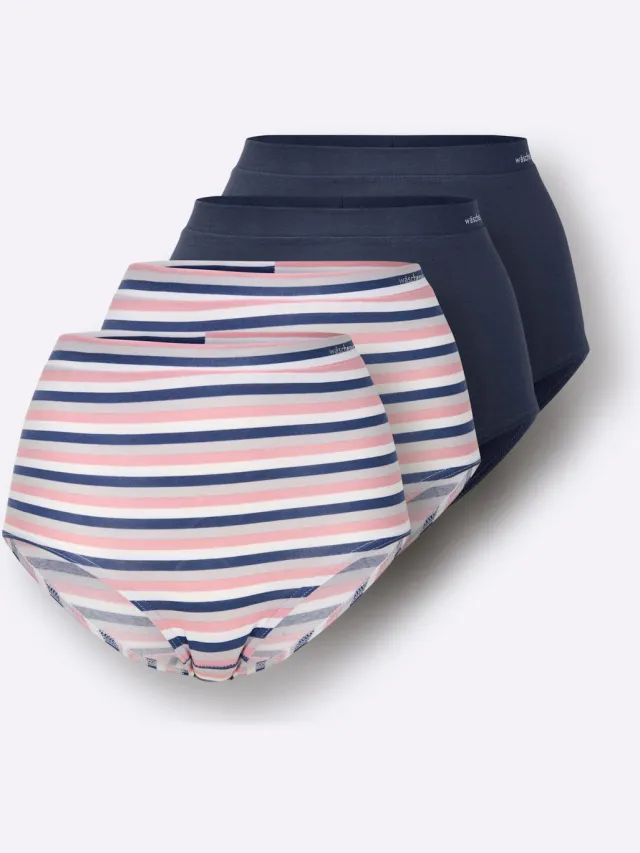tailleslip set wit gestreept en rookblauw, foto 2