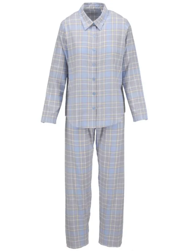 Ringella Flanellen dames pyjama blauw Ringella - Blauw - Maat - 40