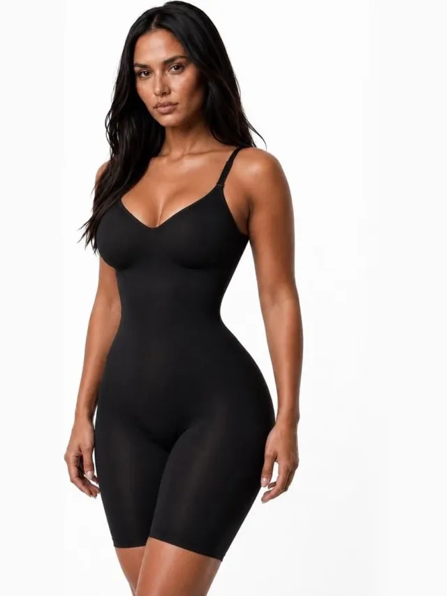 ZIYA WEAR Corrigerende Shapewear Bodysuit met Pijpjes voor Dames – Zwart –