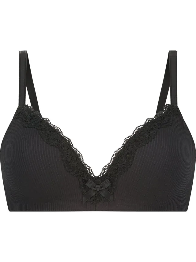 Hunkemöller Dames Lingerie Voorgevormde bh zonder beugel Lola - Zwart