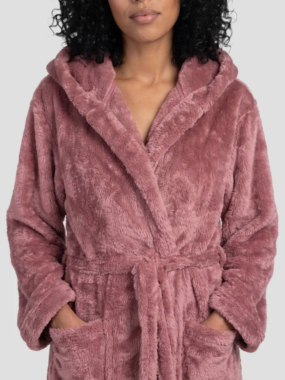 Dreamcovers fleece badjas - oudroze, foto 4