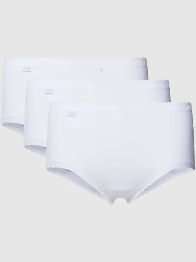 Sloggi Broek met geschulpte zoom in een set van 3 stuks wit, foto 2