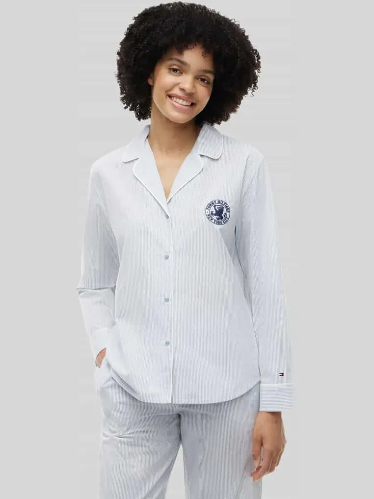 Tommy Hilfiger comfort fit pyjamabovendeel van puur katoen lichtblauw, foto 4