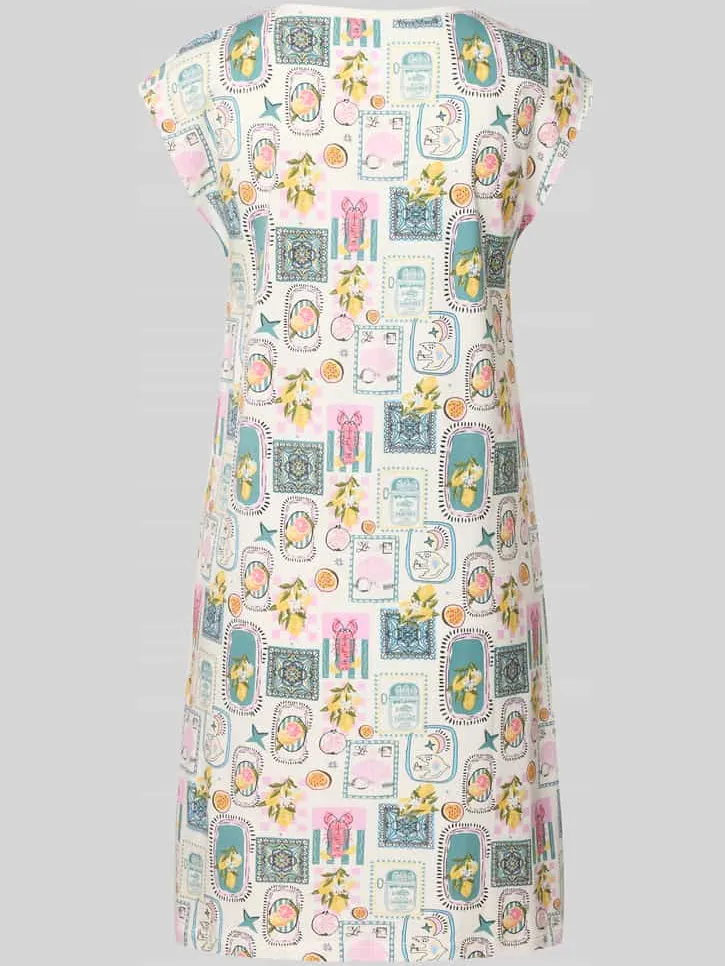 SKINY Nachtjapon van modalmix in all-over look offwhite, foto 2