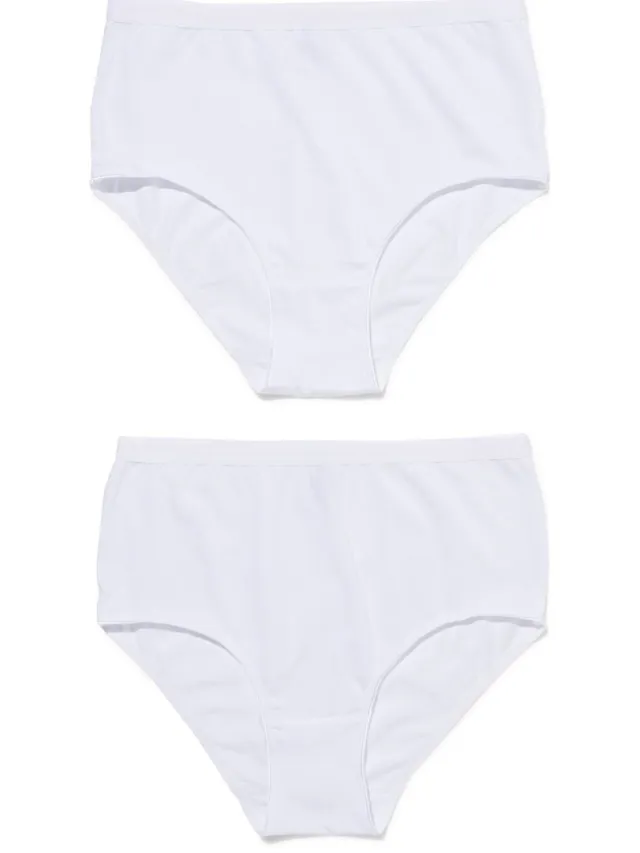 HEMA Dames tailleslip katoen - 2 stuks wit