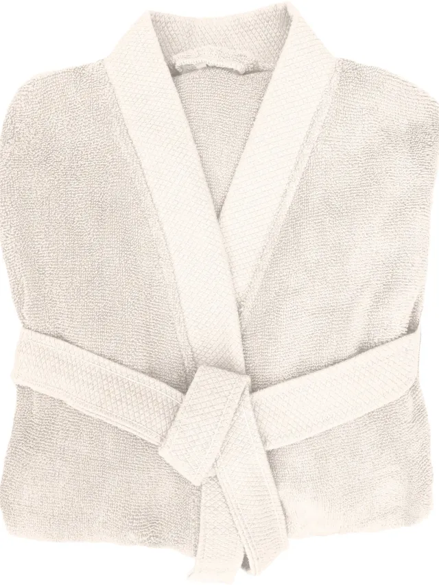 Heckettlane Badjas Katoen Premium - Off White - Badjas 100% Katoen - Badjas / Kamerjas Dames - Badjas / Kamerjas Heren Off-white