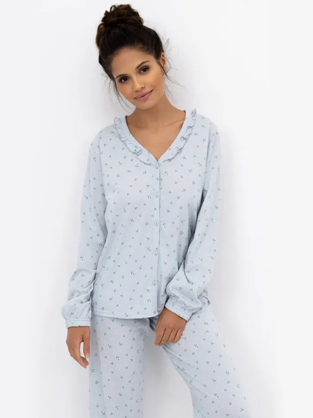S& Sensis Sensis Katoenen Dames Pyjama LUCILLE 36 / Blauw