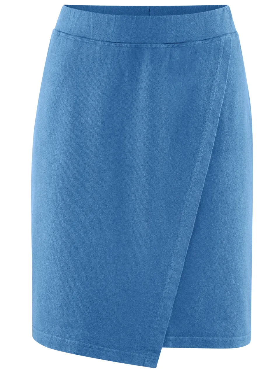 HempAge dames vegan Wikkelrok Ocean Blue Blauw, foto 2