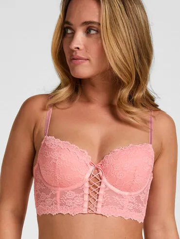 Hunkemöller Voorgevormde Beugel Longline Bh Aveline Roze