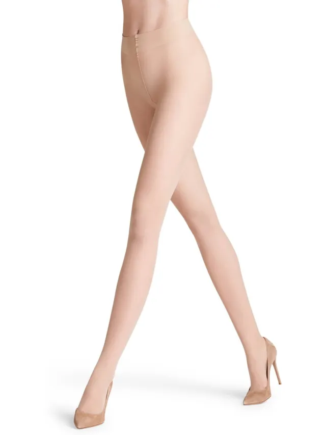Falke Matt Deluxe eenkleurig materiaal transparant 20 DEN panty dames transparant-L beige 4409