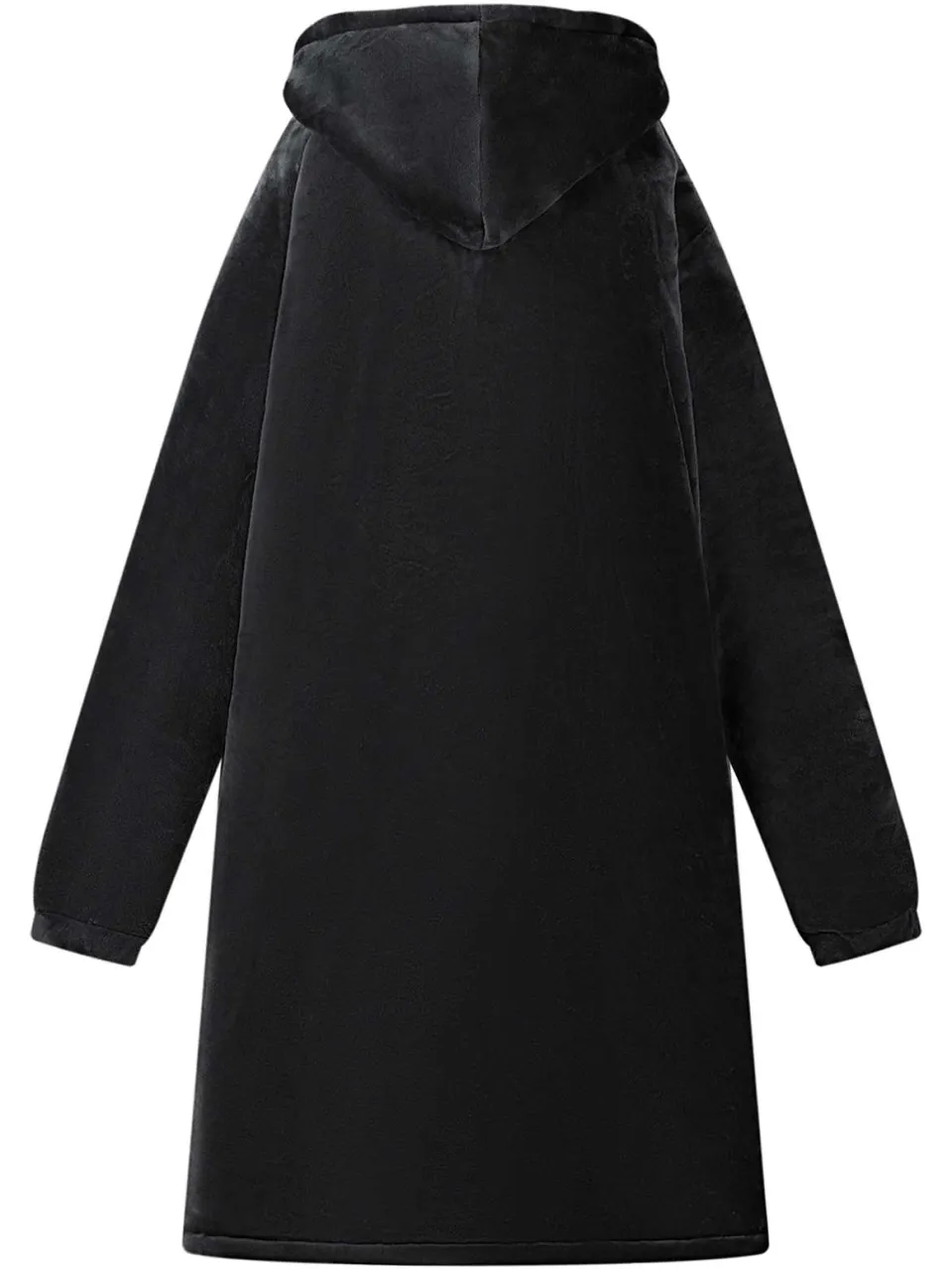 vidaXL Deken hoodie Zwart M Fleece en Flanel, foto 4