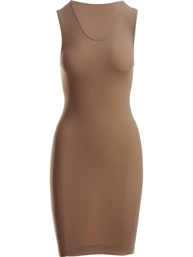 Wolford Wide Shoulder Dress Dames Onderjurk - macchiato 418-macchiato