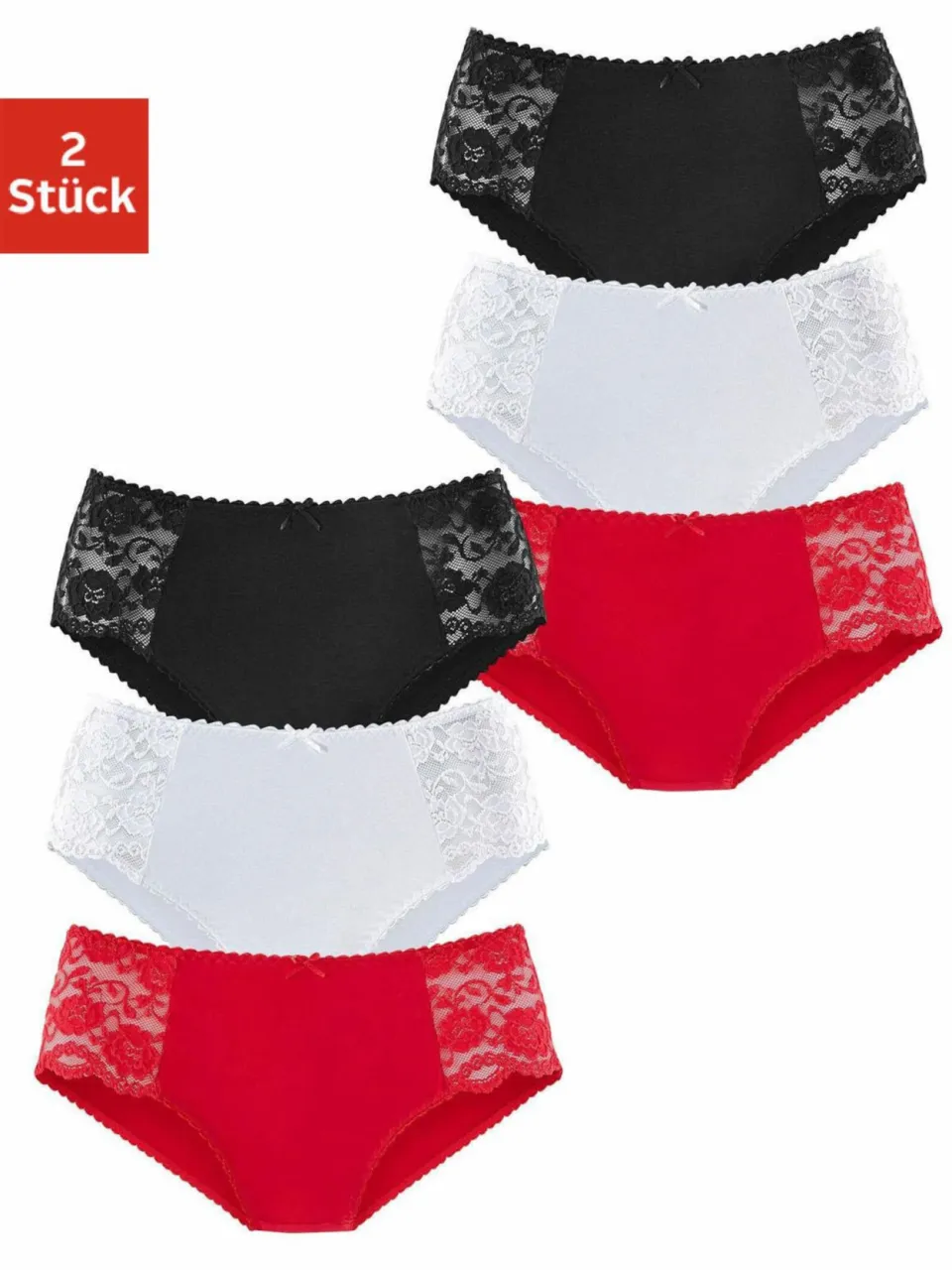 heupslip zwart rood, zwart, wit