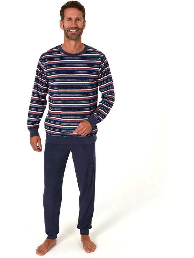 Normann badstof heren pyjama Relax 70288 - Rood