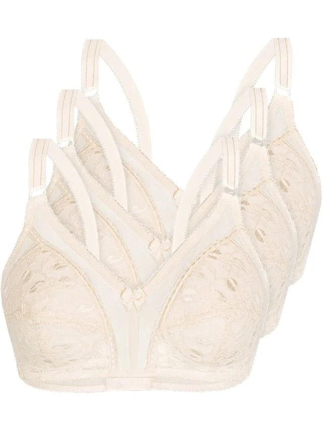 Sassa 3-pack Zachte bh Inzetstuk Functional Bras huid