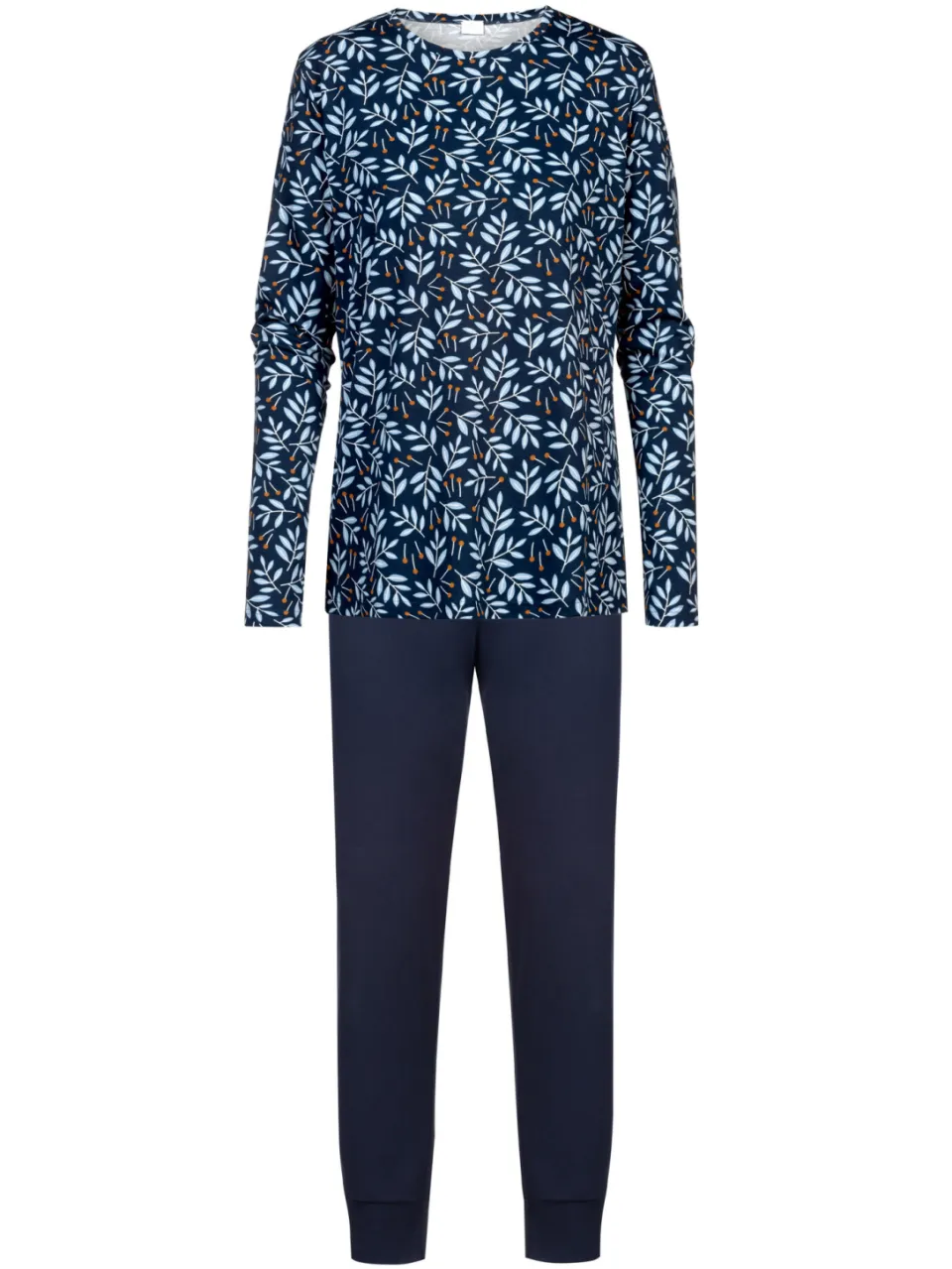 Mey Pyjama 7/8-lang, lange mouwen Serie Branches Deep Shadow blauw, foto 2