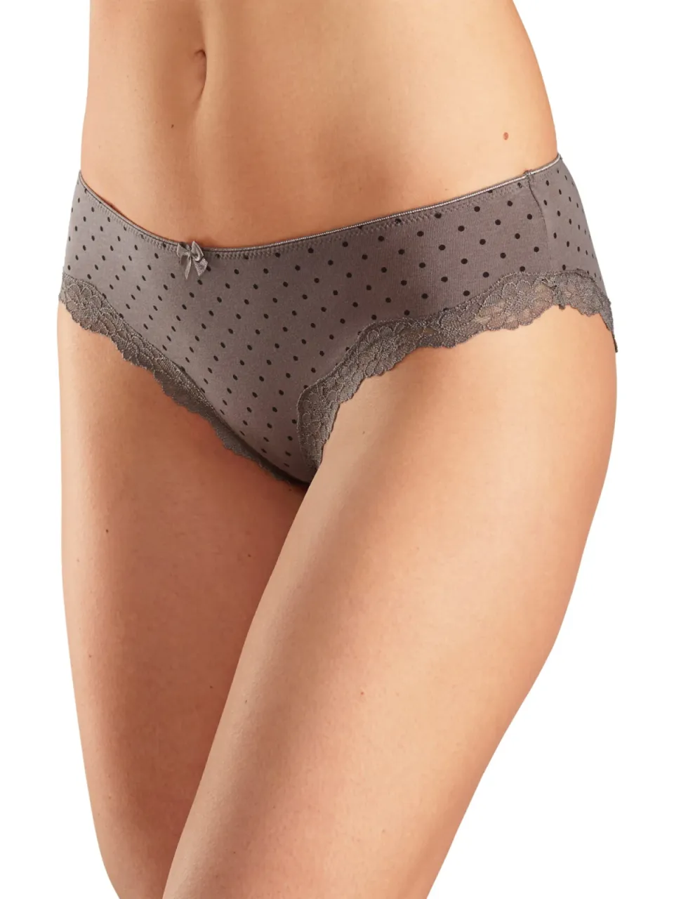 slip taupe gestippeld taupe gestippeld, gestreept, effen