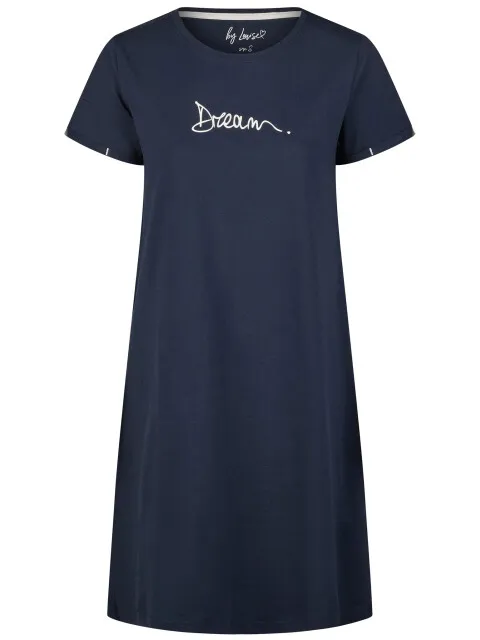 By Louise Essential dames nachthemd korte mouw dream Blauw