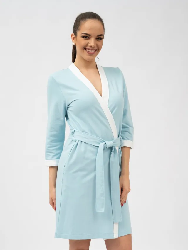 Belmanetti Kimono Mallorca Bamboe Jersey 7532/507 Colydaris 40 Blauw