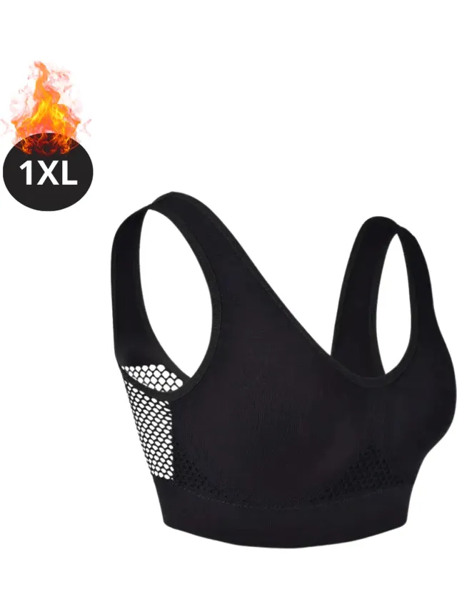 Nivard BH Zonder Beugel - Zonder Bandjes - Push-up Bh's - Comfort Beha - Comfortabel - Sterk - Dames - Plus Size - Zwart