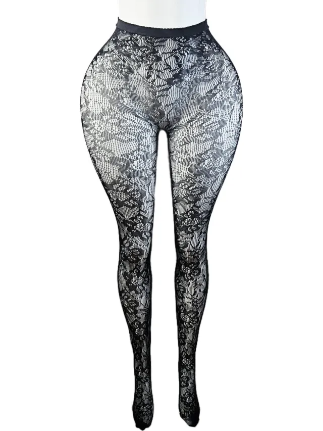 BamBella ® - Panty -Onesize - gaas maillot dunne pantys Dames - Onesize - sexy Erotische lingerie van kan zwart