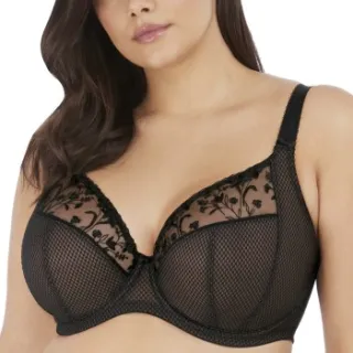 Elomi Charley Plunge Firm beugel-bh zwart Lila,Zwart,Blauw