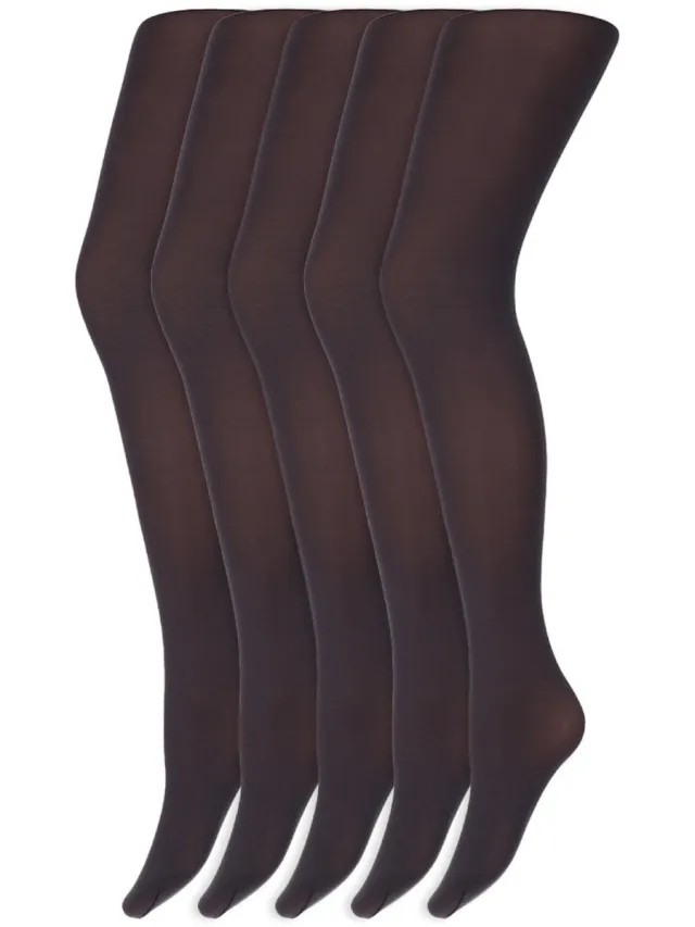 Marianne Gekleurde Panty’S | Micro | 60 Denier | Merk: Marianne | Maat: S T/M Xxl | Kleur: Antraciet | 5 Paar Grijs