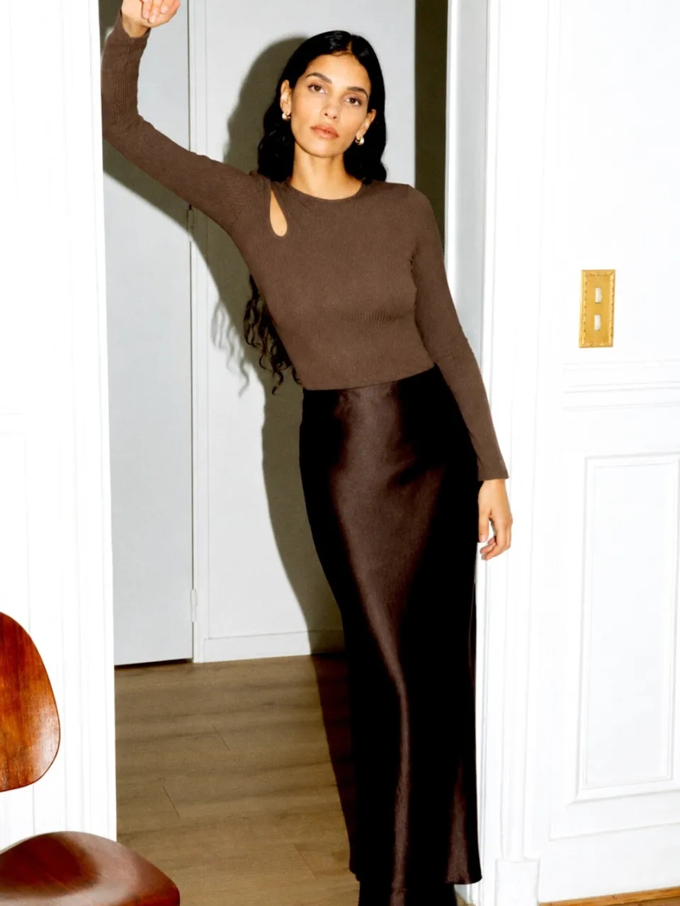 Avani dames vegan Rok Iris Bruin