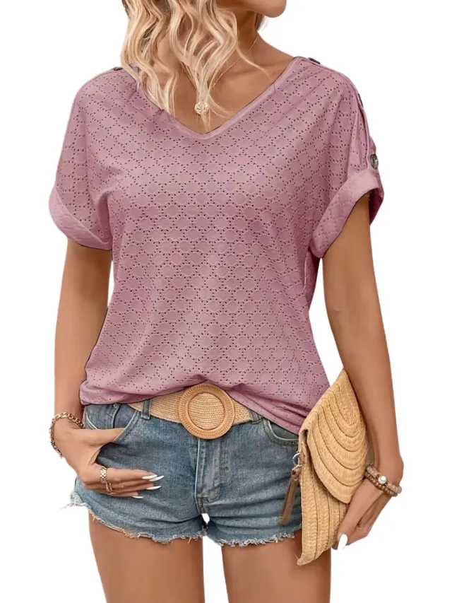 Currero Topje Dames - Top Kleding - Shirt - Blouse - Kort - Volwassen - Rood De kleur van rood
