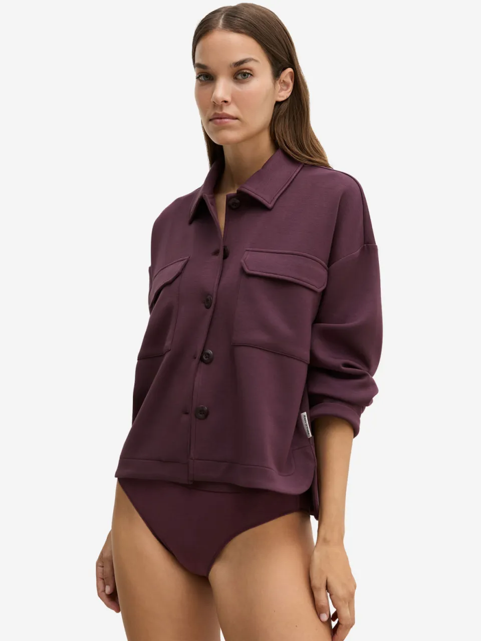 Marc O'Polo Vrouwen Pyjama top Modal Allure bordeauxrood, foto 2