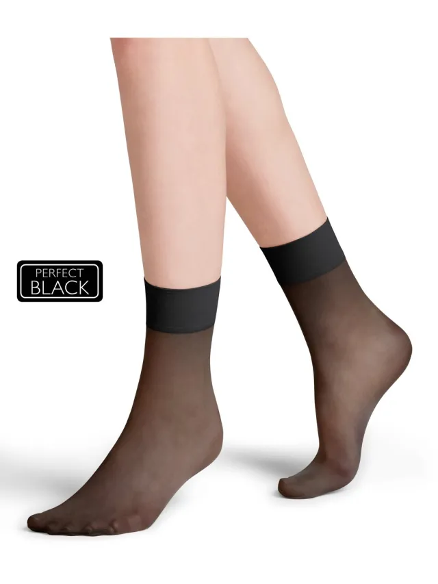 Falke Pure Matt transparant materiaal sheer 20 DEN sokken dames zwart-42 zwart 3009