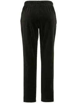 Damella Velour Trousers Zwart,Blauw