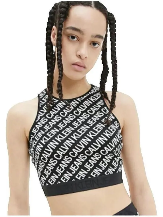 Calvin Klein Sport BH Calvin Klein Jeans Débardeur Calvin Klein Unlimited Logo Zwart